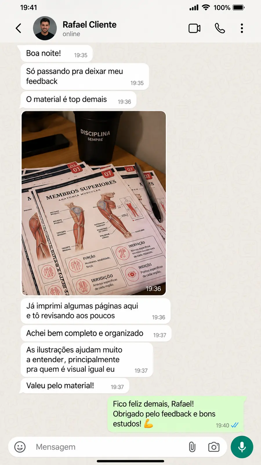 Exemplo de página do Guia Prático de Massoterapia Esportiva